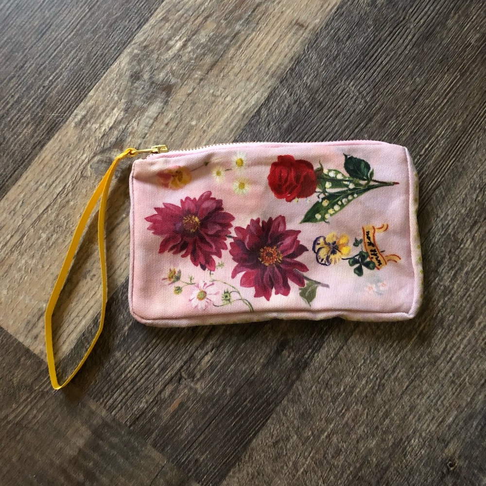 Last one! PINK FLORAL WRISTLET ZIPPER POUCH - HIPPY GARDNER - Picture 5 of 5